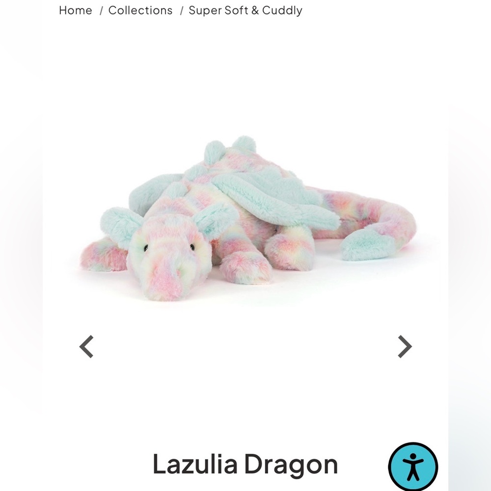 Jellycat Lazulia Dragon 🐉 🩷 NWT